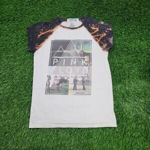 Liquid Blue Raglan Graphic Tee White and Black